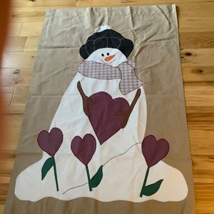 Flag Lady Snowman full size handmade flag $50